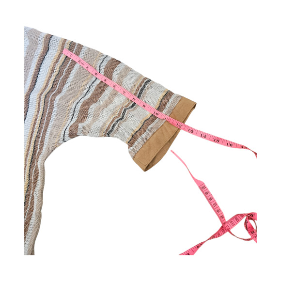 Marc Cain Size N1/ US Size 4 Short Sleeve Striped Open Cardigan - Picture 9 of 9